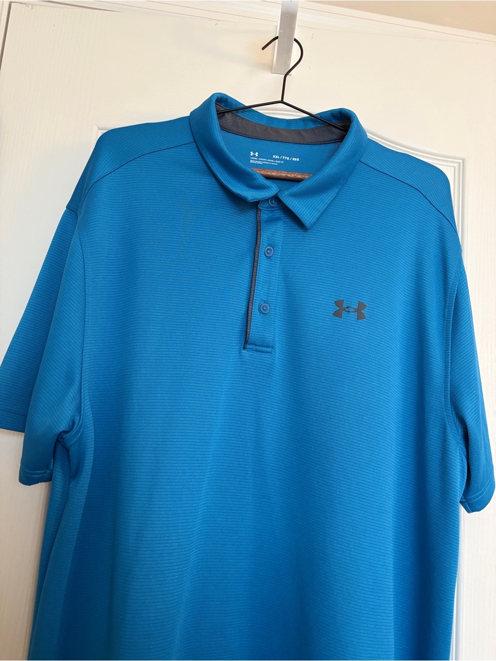 Under Armour Men's UA Tech Polo Shirt XXL Blue Loose Fit Golf Athletic 1290140